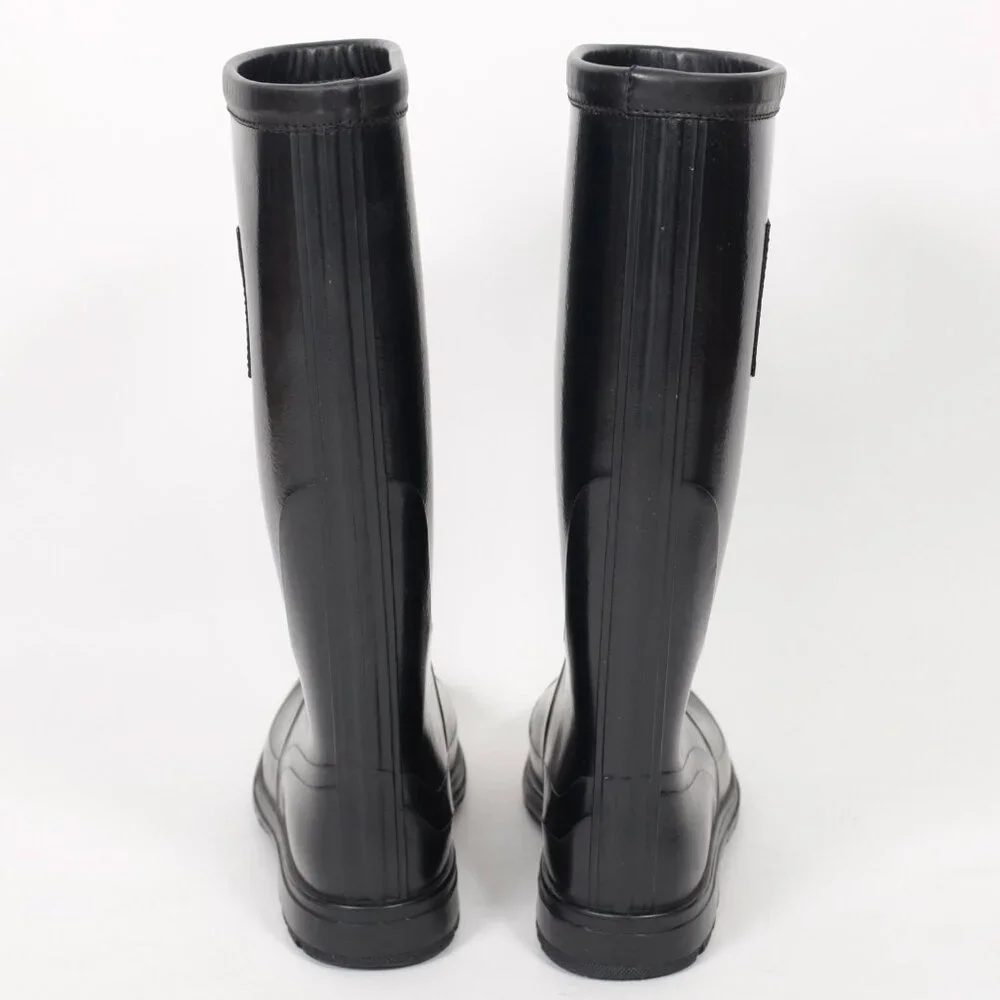 Ralph Lauren Purple Label 43 / 9 Rain Boots Black Rubber Leather